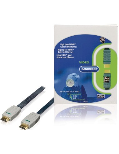 Cavo HDMI High Speed con Ethernet Piatto Connettore HDMI - Connettore HDMI 20.0 m Blu