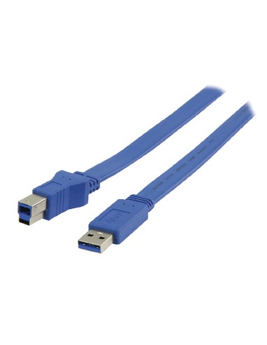 Cavo USB 3.0 USB A Maschio - USB-B Male Piatto 2.00 m Blu