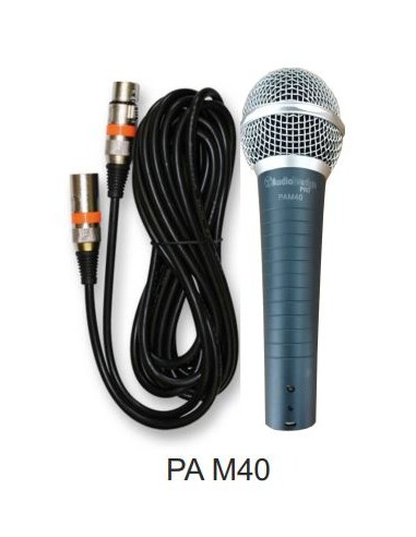 Microfono dinamico professinale con connessione bilanciata -  cavo xlr/xlr 5 metri