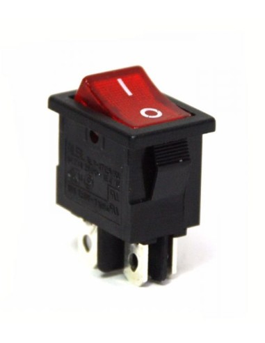 Mini-Interruttore a bilancere luminoso - rosso - ELCART