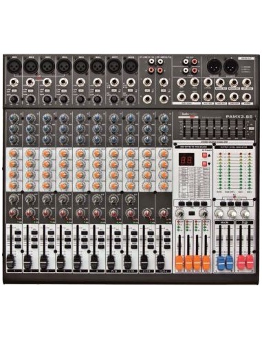 Mixer Professionale 12 canali  (8 mono + 2 stereo) con DSP a 99 effetti ed equalizzatore