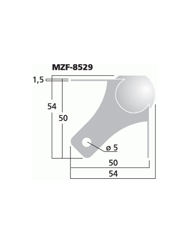MZF-8529 ANGOLARE PER CASSA ACCIAIO