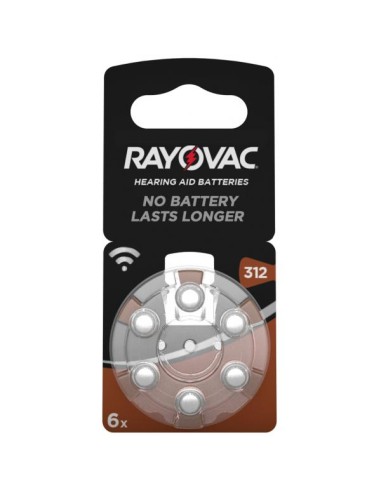 Set 6 Batterie per Apparecchi Acustici Rayovac modello 312 Acustica