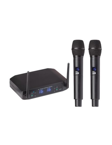 SOUNDSATION WF-U216HH Sistema a Radiomicrofono Doppio UHF con 16+16 Canali e due microfoni palmari