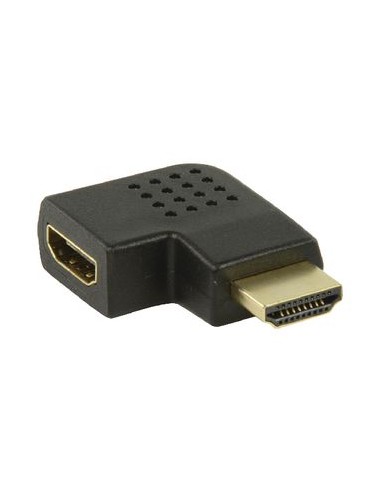 HDMI ad Alta Velocità con Adattatore Ethernet Angolato Sinistro Connettore HDMI - HDMI Femmina Nero