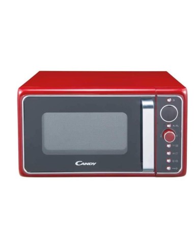 Candy DIVO G25CR Forno a Microonde con funzione Grill, 900W, 25 litri, Piatto rotante in vetro 27 cm, Colore Rosso