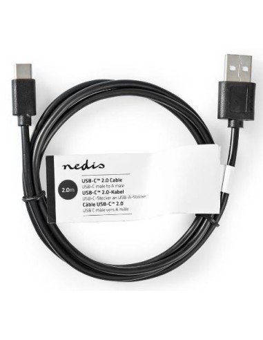 Cavo USB 2.0 | USB-A maschio | USB-C Maschio | 480 Mbps | Placcato nickel | 2.00 m