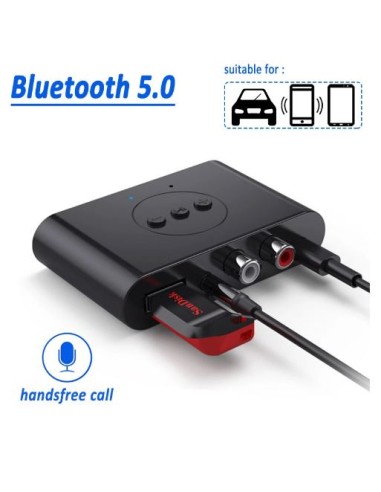 Ricevitore Bluetooth 5,0 e player Usb con uscita 3,5mm e RCA alimentazione USB C