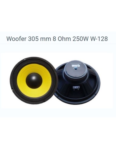 W-128 WOOFER 320 mm 12" 8 Ohm 250W cono colore giallo