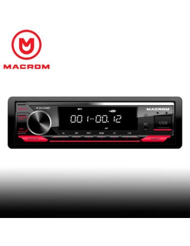 Macrom DL3100BT Autoradio 1Din con Bluetooth/USB/Aux/FM 50X4