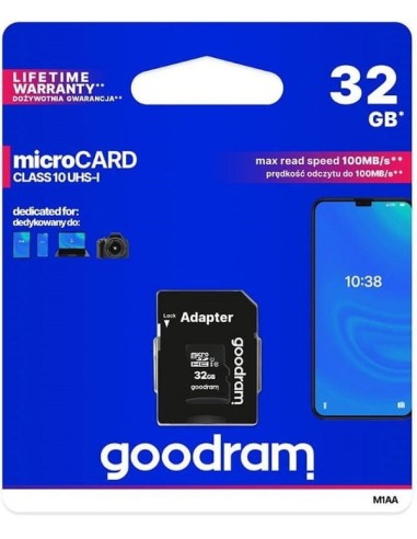 Micro SD 32 GB class 10 UHS-I Goodram con adattatore SD