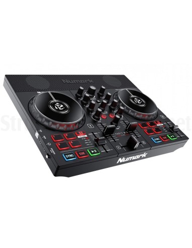 Numark Party Mix LIVE Consolle da DJ a 2 Deck, MIDI, USB, Proiezione Luci Colorate, Interfaccia + Speakers
