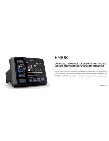 HMR 50 Hertz Sorgente Multimediale Nautico IP66 Bluetooth USB APTX
